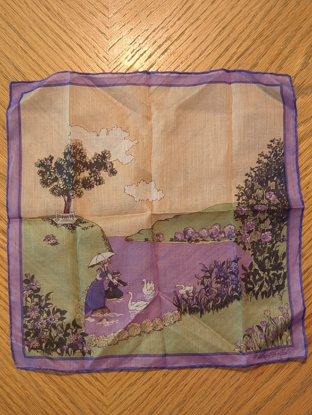 Lavender Vintage Designer Handkerchief Bundle - Picture 6 of 8